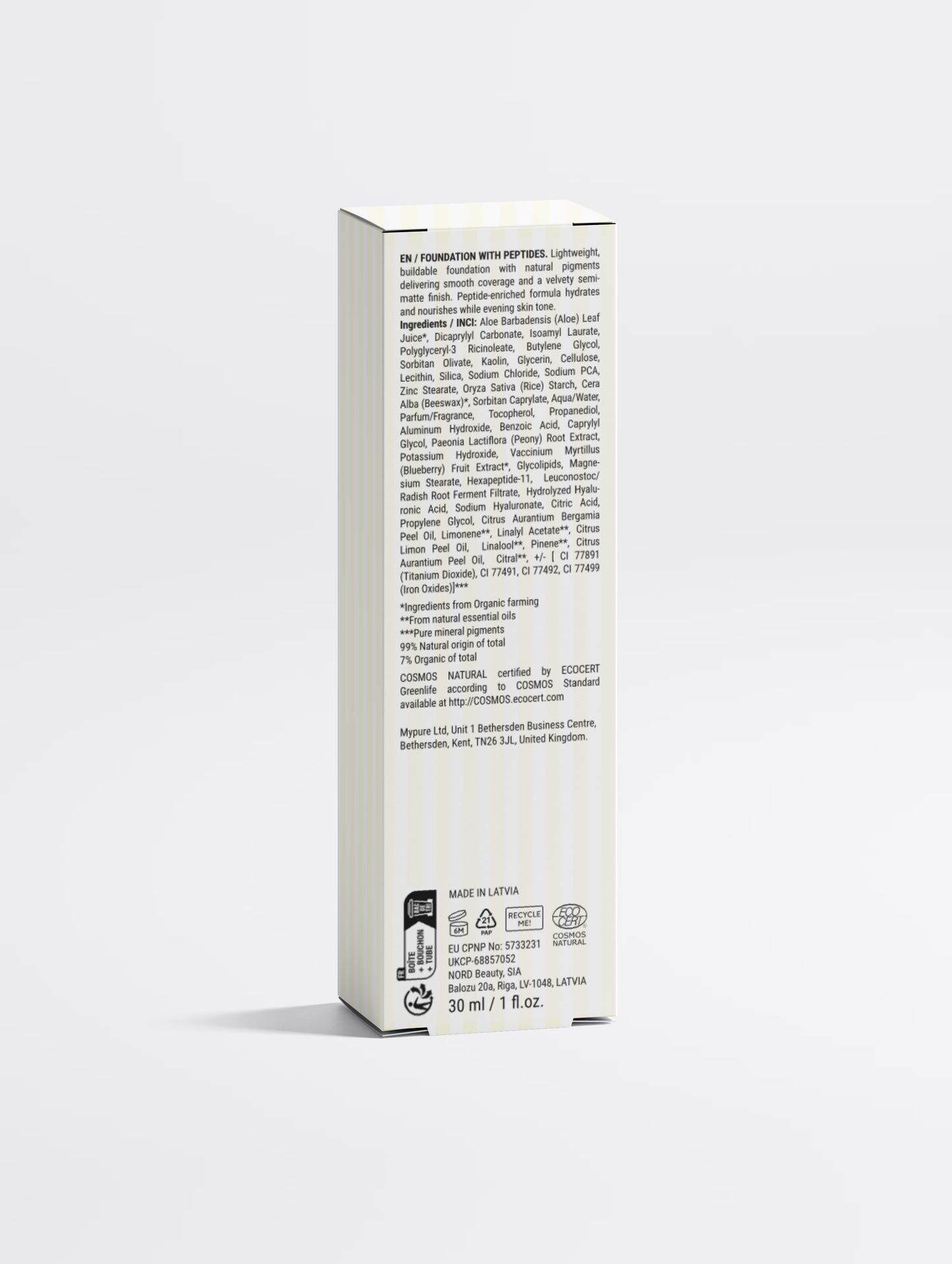Foundation with Peptides, 10 Light Warm